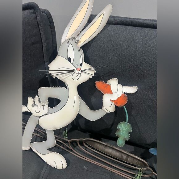 VERY RARE C. Jere Looney Tunes Layered Metal Wall Sculpture Bugs Bunny - Signed - Picture 10 of 10
